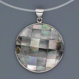 Black Lip Shell/Mother of pearl Shell Pendant- NEW